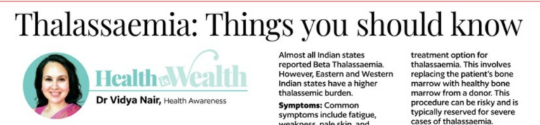 Thalassaemia: Things you should know